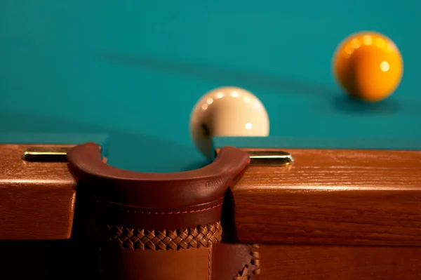 Balls on a billiard table — Stock Photo, Image