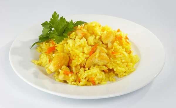 Pilaf with chicken — Stock Photo, Image
