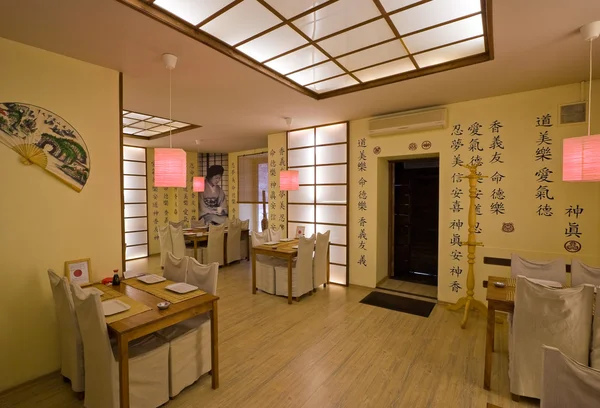 Εσωτερικό της ιαπωνικό εστιατόριο Εικόνα Αρχείου