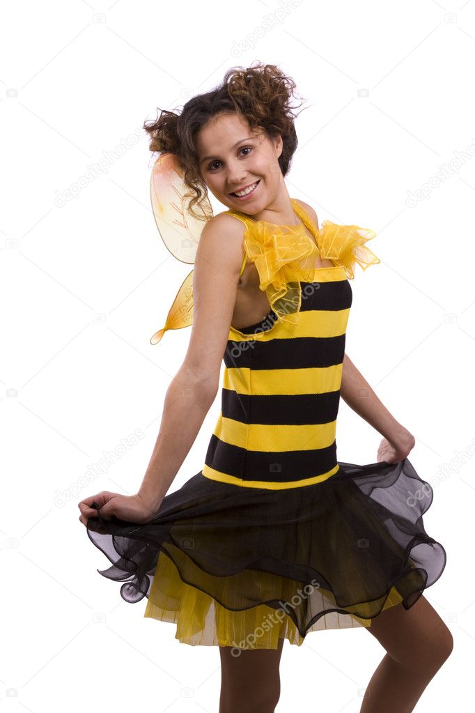Bee costumes woman.