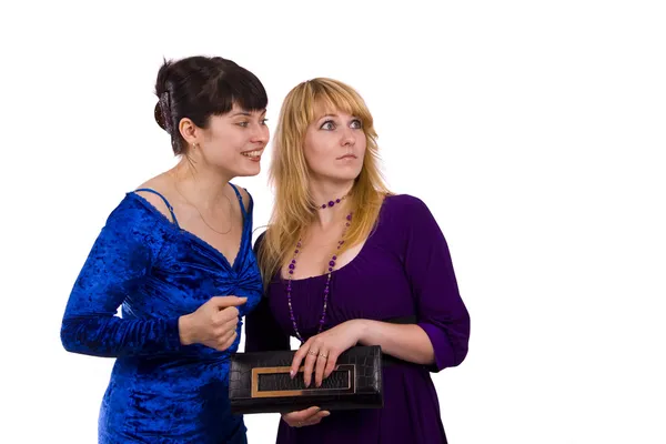 Two gossiping girls Εικόνα Αρχείου