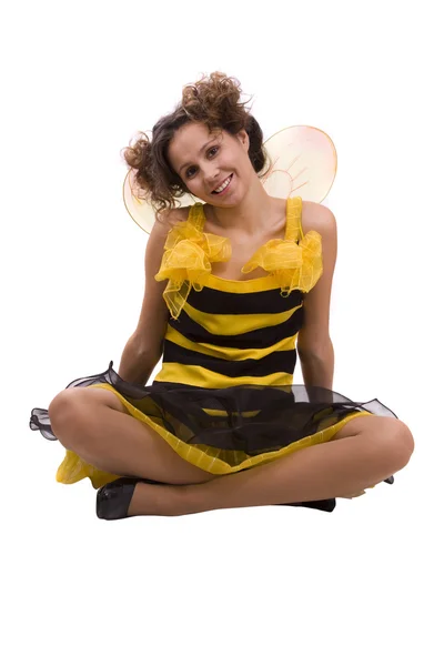Bee costumes woman. Stock Photo