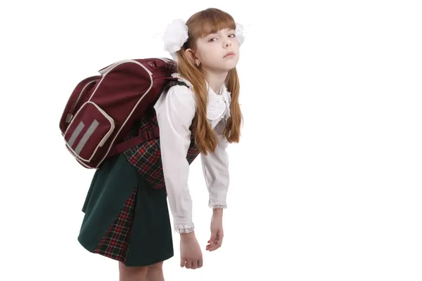 Schoolmeisje is moe. onderwijs — Stockfoto