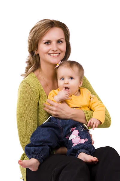 Glückliche Familie - Mutter und kleine Tochter — Stockfoto