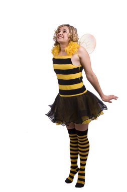 Bee costumes woman. clipart