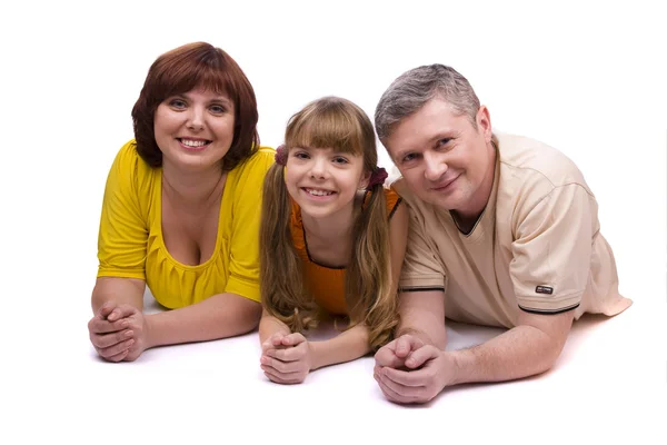 Gelukkige familie. moeder, vader, dochter — Stockfoto