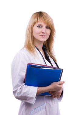 Young doctor, nurse or medical student. clipart