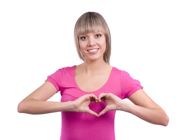 A szív szimbólum a kezét a nők Stock Kép