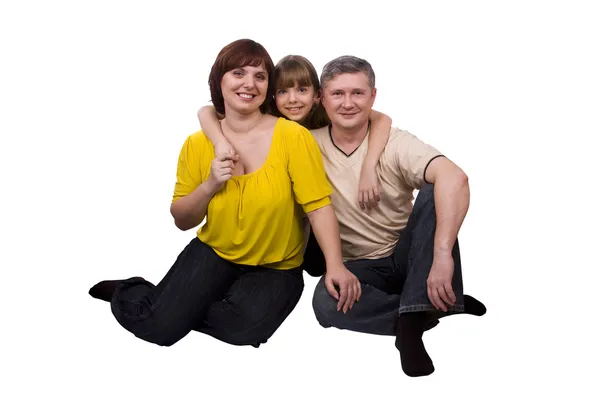 Familia feliz. Madre, padre, hija — Foto de Stock
