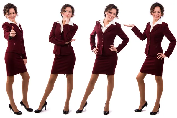Mujer de negocios vestida con traje rojo . —  Fotos de Stock
