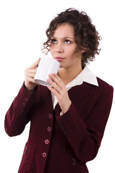 Businesswoman drinking coffee Stock Photo