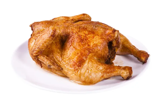Pieczony kurczak na talerzu — Zdjęcie stockowe