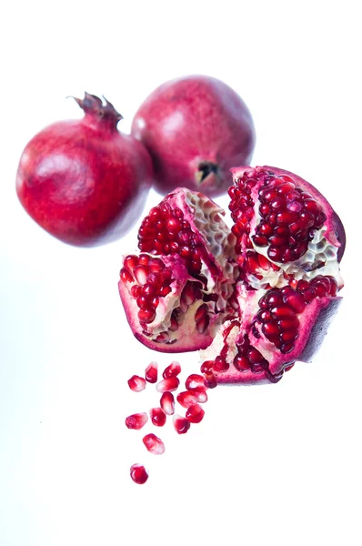 stock image Pomegranate fruits on white background