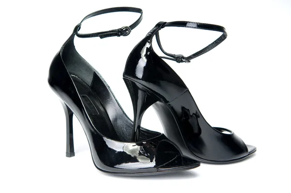 Fekete, fényes cipő — Stock Fotó