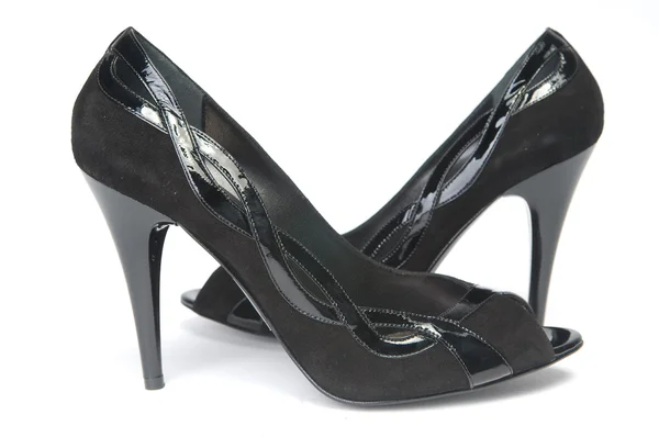 Sapatos femininos pretos — Fotografia de Stock