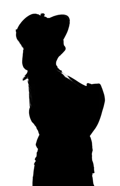 Silhouette Mädchen — Stockfoto