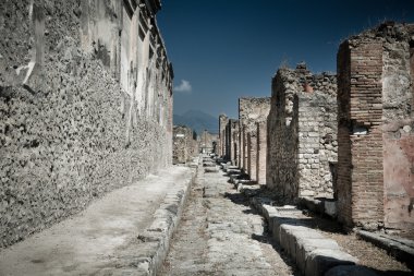 Ancient stone ruins in Pompeii Italy clipart