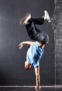 Young man modern dance clipart