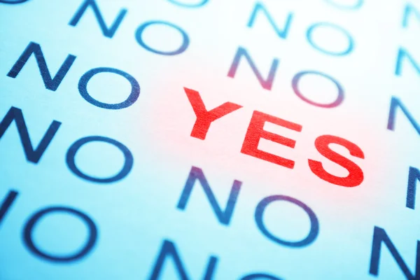 NO and YES text — Stock Photo, Image