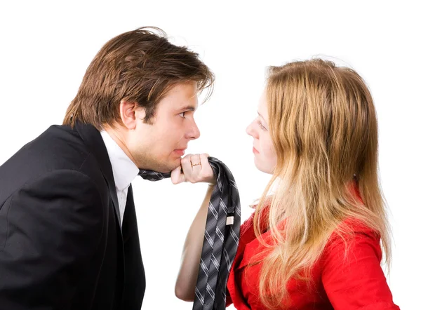 Férfi és nő konfliktus — Stock Fotó