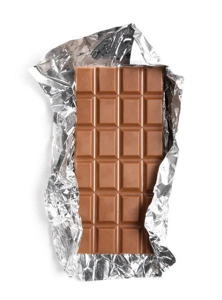 Cioccolato in una lamina di metallo — Foto Stock