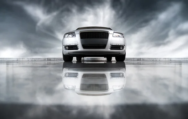 Modern car front view — Stock Photo, Image