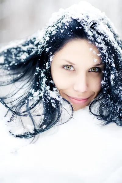 女人冬季肖像 — 图库照片