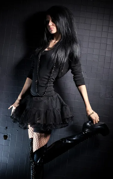 Goth vrouw mode — Stockfoto