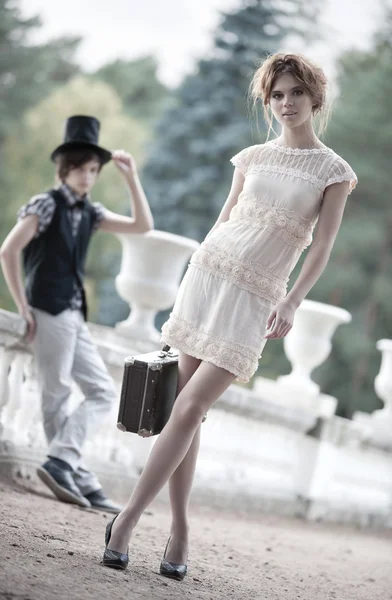 Jeune couple mode — Photo
