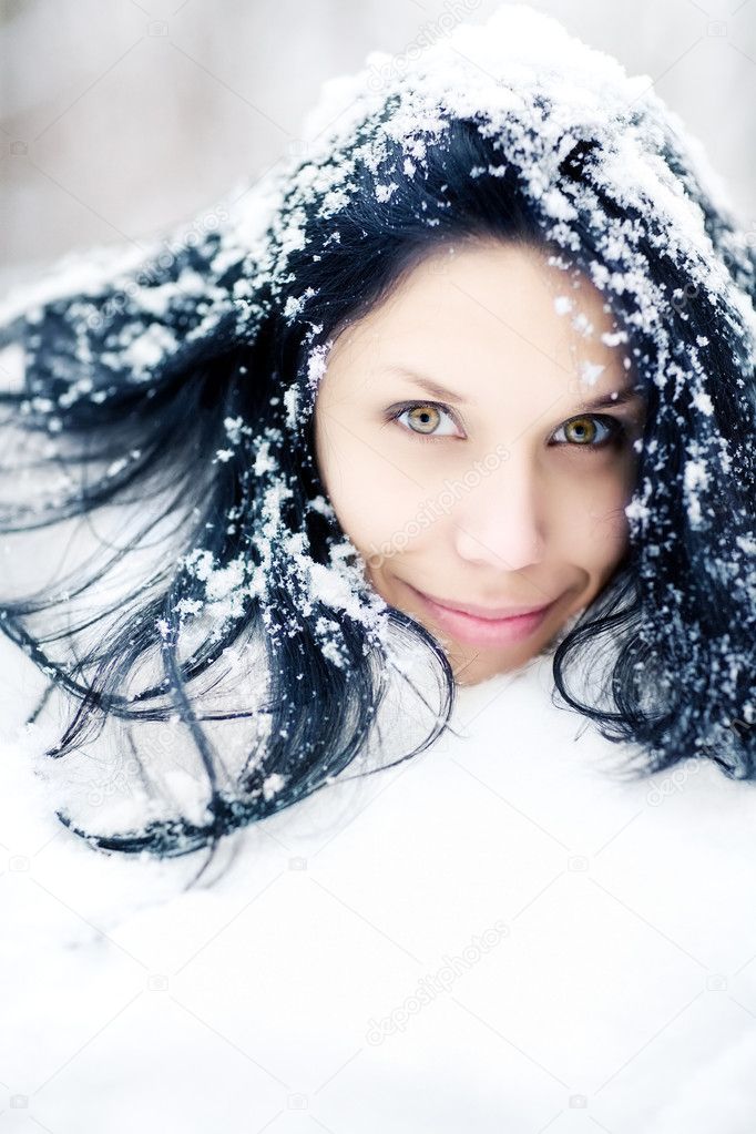 Woman winter portrait