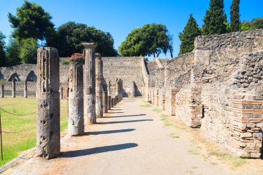 Ruins of Pompeii Italy clipart