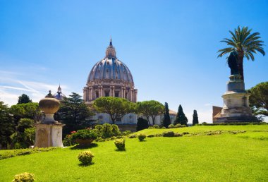 Saint Peter cathedral in Rome Italy clipart