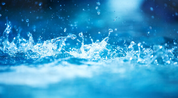 Water splashes closeup