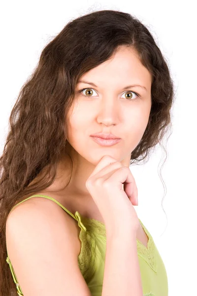 Young surprised woman portrait — Stock Photo, Image