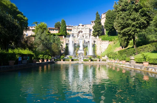 Velká fontána v tivoli, Itálie — Stock fotografie