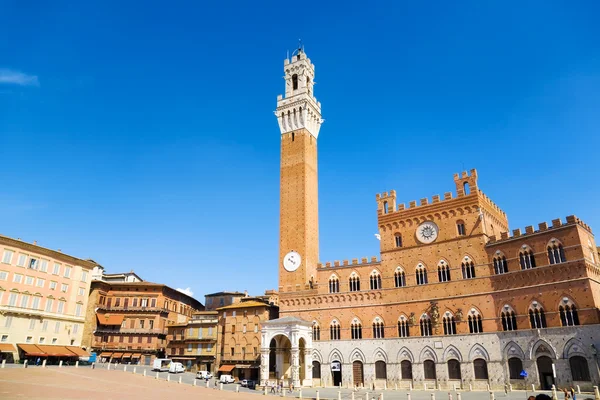 Praça principal de Siena Itália — Fotografia de Stock
