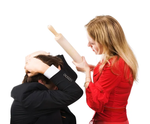 Férfi és nő konfliktus — Stock Fotó