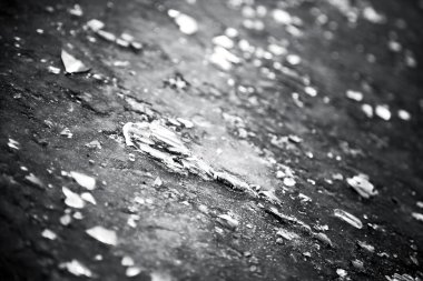 Broken glass on a ground closeup clipart