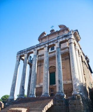 Ancient building on Rome Forum clipart