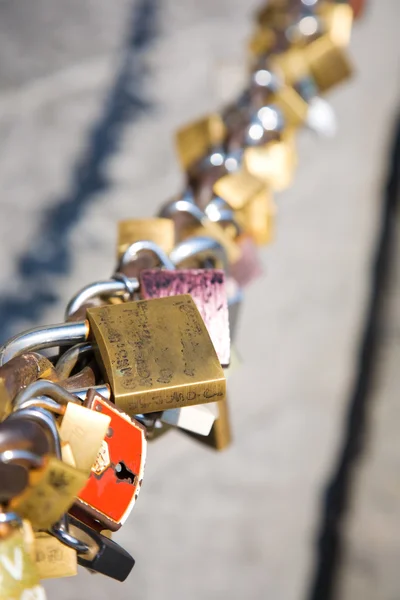 Locks on a chain — Stock Photo, Image