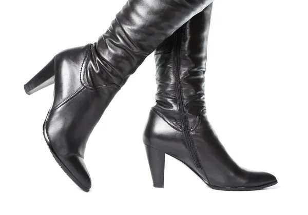Mulher botas de couro — Fotografia de Stock