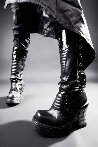 Goth zware laarzen — Stockfoto