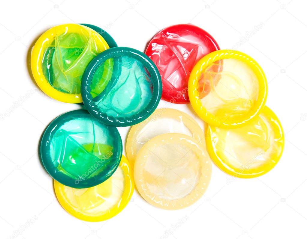 Multicolored condoms