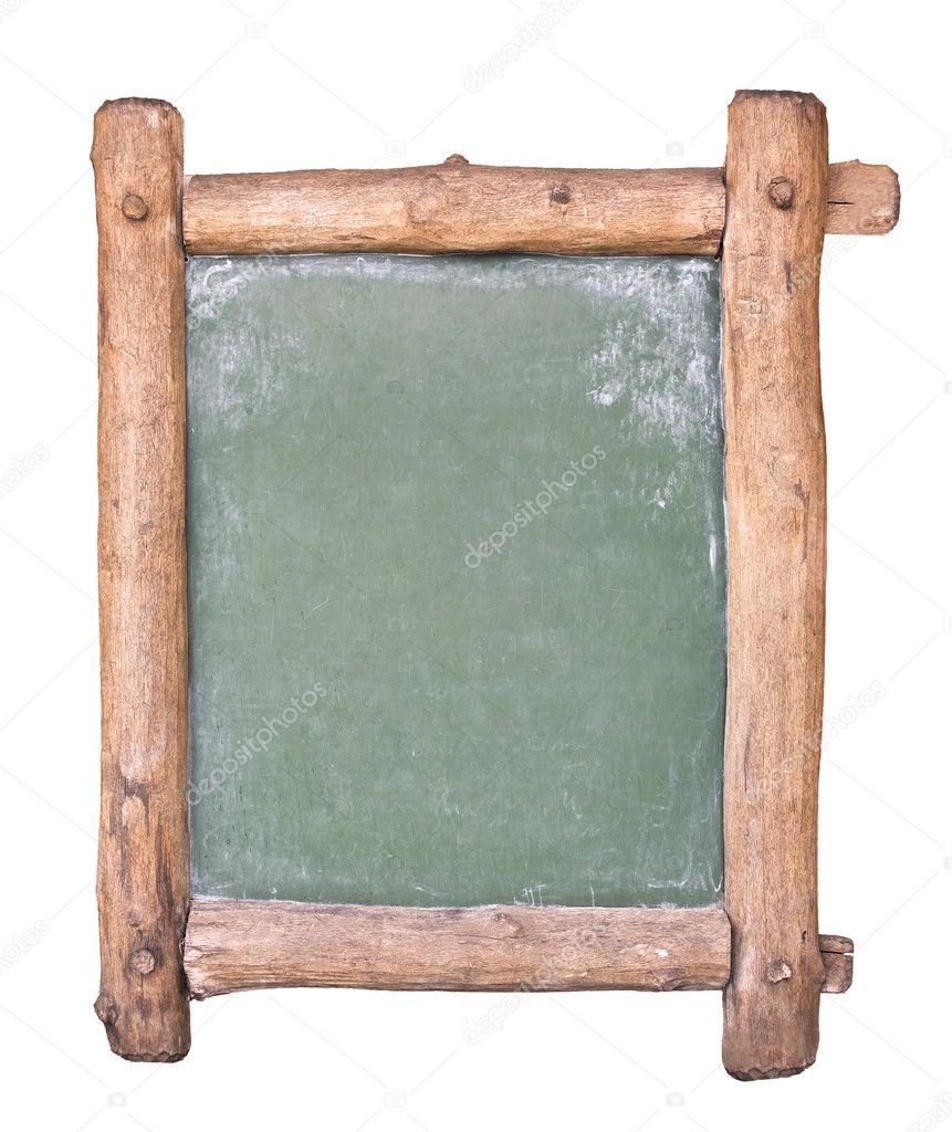 Small blackboard with wooden frame