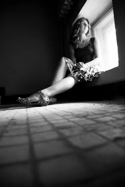 Samotna kobieta — Zdjęcie stockowe