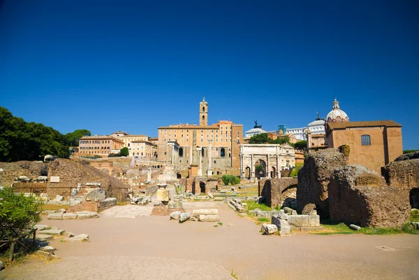 Fórum antigo em Roma Itália — Fotografia de Stock