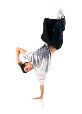 Young man modern dance clipart