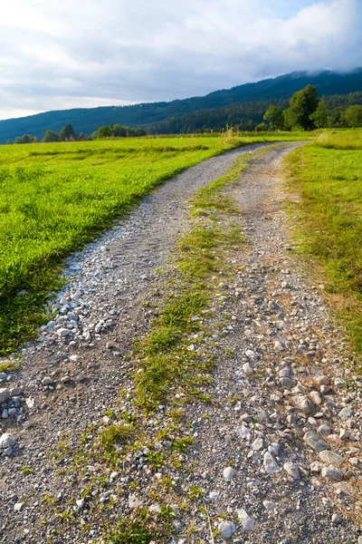 Landelijke weg in Alpen — Stockfoto
