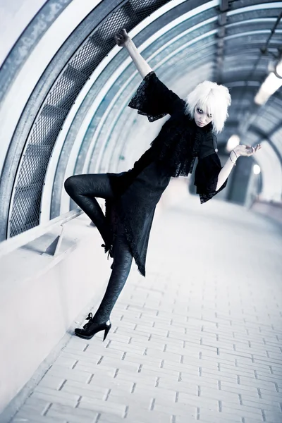 Goth vrouw — Stockfoto