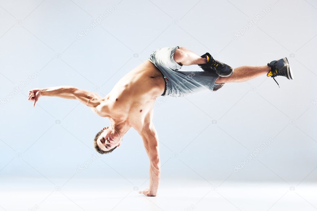 Young man modern dance